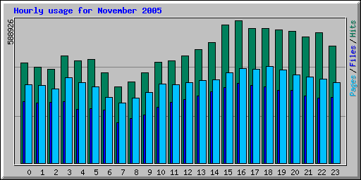 Hourly usage for November 2005