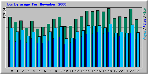 Hourly usage for November 2006