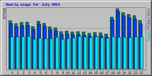 Hourly usage for July 2024