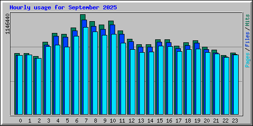 Hourly usage for September 2025