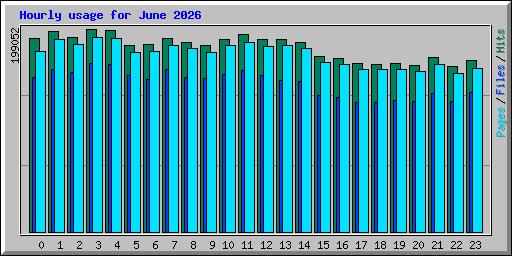 Hourly usage for June 2026